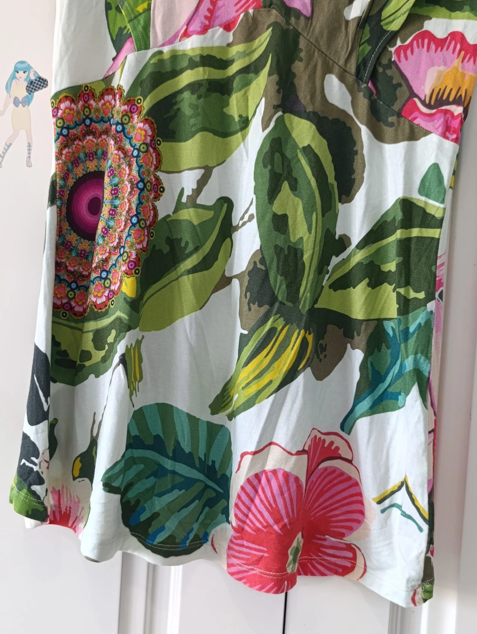 Top Desigual floral de viscose tamanho G – photo 2
